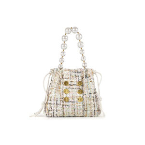 Kooreloo Fetching Pouch Bag Tweed Bucket Women's Small Wedding $385 Retail